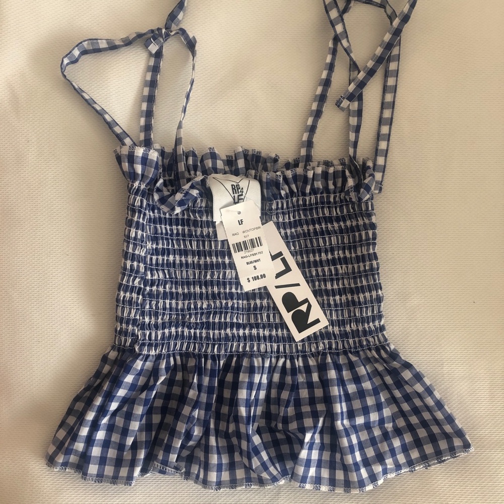 RP/LF Blue & White Checkered camisole